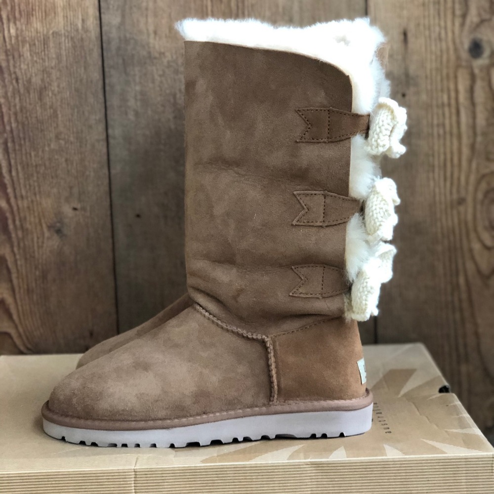 Ugg Australia tall bailey knit bow women boots - Picture 3 of 8
